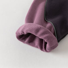 Dave&Bella Toddler Boys Purple Playful Bear Print Turtle Long Sleeve Top Pant Suits