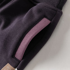 Dave&Bella Toddler Boys Purple Playful Bear Print Turtle Long Sleeve Top Pant Suits