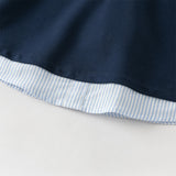 Dave&Bella Toddler Boys Playful Navy Blue T-shirt Pant Suits