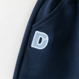 Dave&Bella Toddler Boys Playful Navy Blue T-shirt Pant Suits