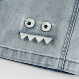 Dave&Bella Toddler Boys Fashion Denim Blue Wide Straight-leg Jeans