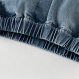 Dave&Bella Toddler Boys Fashion Denim Blue Wide Straight-leg Jeans