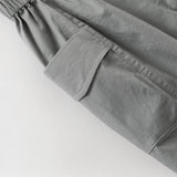 Dave&Bella Toddler Boys Versatile Khaki/Grey Adjustable Loose Pants