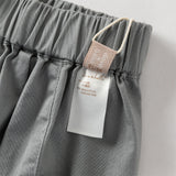 Dave&Bella Toddler Boys Versatile Khaki/Grey Adjustable Loose Pants