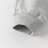 Dave&Bella Toddler Girls Peach Pink/ Light Grey Soft Loose Drawstring Pants