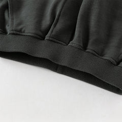 Dave&Bella Toddler Boys Green Soft  Round Collar Long Sleeve Top Pants Suits