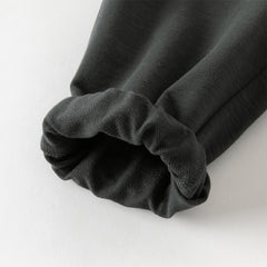 Dave&Bella Toddler Boys Green Soft  Round Collar Long Sleeve Top Pants Suits