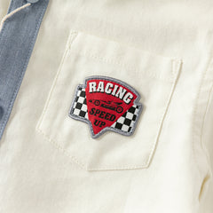 Dave&Bella Toddler Boys Casual Beige Soft Cotton College-style Shirts