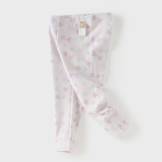Dave&Bella Toddler Girls Summer Cute Butterfly Print/Floral Print Breathable Slim Leggings
