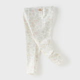 Dave&Bella Toddler Girls Summer Cute Butterfly Print/Floral Print Breathable Slim Leggings