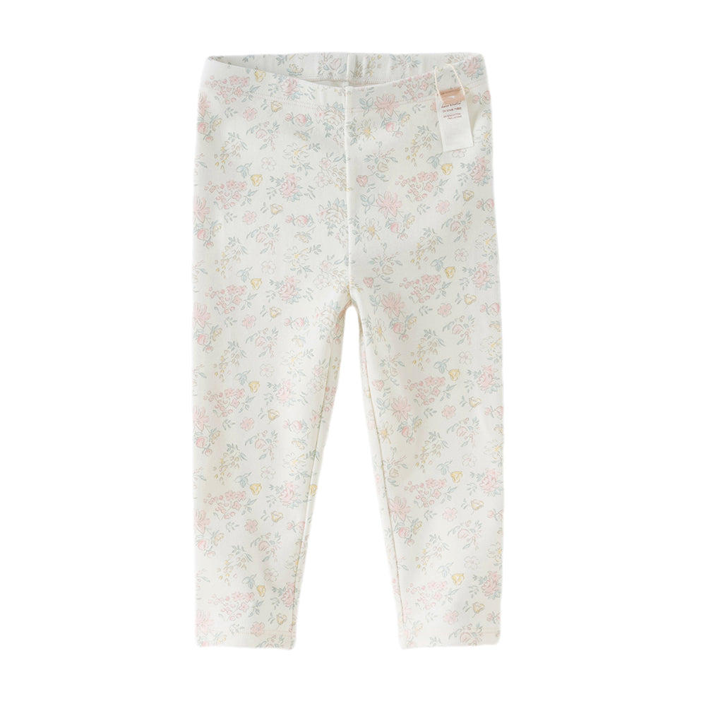 Dave&Bella Toddler Girls Summer Cute Butterfly Print/Floral Print Breathable Slim Leggings