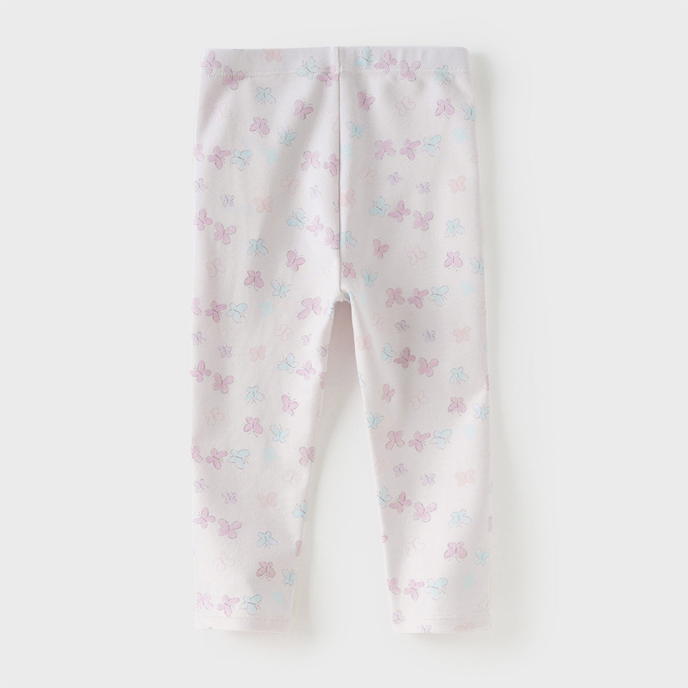 Dave&Bella Toddler Girls Summer Cute Butterfly Print/Floral Print Breathable Slim Leggings