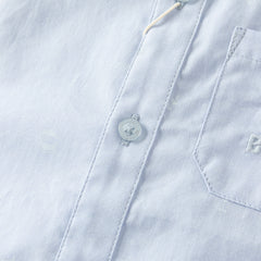 Dave&Bella Toddler Boys Light Blue Lightweight Cotton Formal Shirt Tops