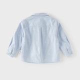Dave&Bella Toddler Boys Light Blue Lightweight Cotton Formal Shirt Tops