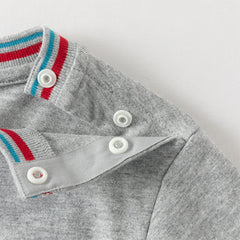 Dave&Bella Toddler Boys Grey Playful Print T-shirt Pant Suits