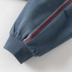 Dave&Bella Toddler Boys Grey Playful Print T-shirt Pant Suits