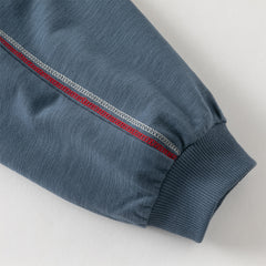 Dave&Bella Toddler Boys Grey Playful Print T-shirt Pant Suits