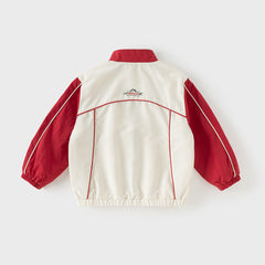 Dave&Bella Kids Boys Casual Beige Turtle Long Sleeve Jackets