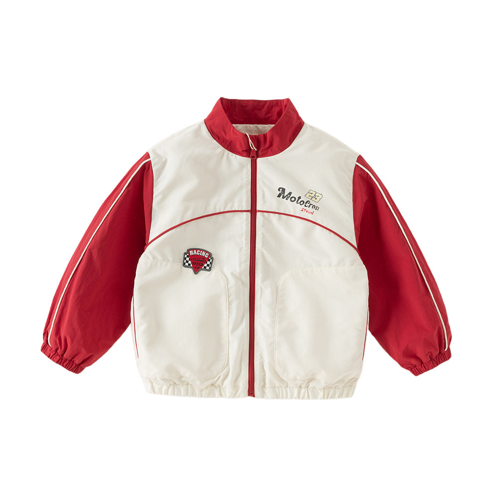 Dave&Bella Kids Boys Casual Beige Turtle Long Sleeve Jackets