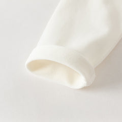 Dave&Bella Toddler Boys White Long Sleeve Comfortable Polos