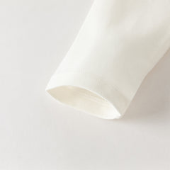 Dave&Bella Toddler Boys White Long Sleeve Comfortable Polos