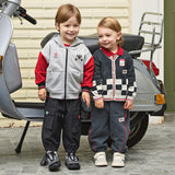 Dave&Bella Toddler Boys Grey V-neck Long Sleeve Cotton Comfortable Sweater Cardigans
