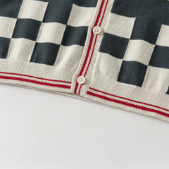 Dave&Bella Toddler Boys Grey V-neck Long Sleeve Cotton Comfortable Sweater Cardigans