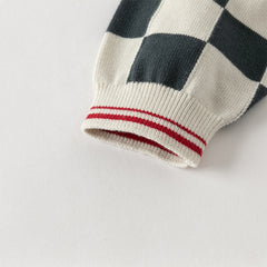 Dave&Bella Toddler Boys Grey V-neck Long Sleeve Cotton Comfortable Sweater Cardigans