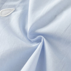 Dave&Bella Toddler Girls Blue Long Sleeve Lightweight Cotton Casual A-line Dress