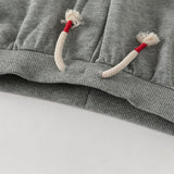 Dave&Bella Toddler Boys Fashion Grey Adjustable-waistband Loose Pants