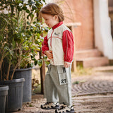 Dave&Bella Toddler Boys Fashion Grey Adjustable-waistband Loose Pants