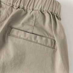 Dave&Bella Toddler Boys Dark Grey/Khaki Loose Comfortable Adjustable-waistband Pants