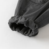 Dave&Bella Toddler Boys Dark Grey/Khaki Loose Comfortable Adjustable-waistband Pants