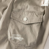 Dave&Bella Toddler Boys Dark Grey/Khaki Loose Comfortable Adjustable-waistband Pants