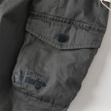 Dave&Bella Toddler Boys Dark Grey/Khaki Loose Comfortable Adjustable-waistband Pants