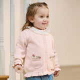 Dave&Bella Toddler Girls Sweet Pink Cotton Lightweight Casual Sweater Cardigans