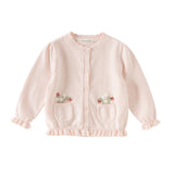 Dave&Bella Toddler Girls Sweet Pink Cotton Lightweight Casual Sweater Cardigans
