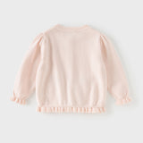 Dave&Bella Toddler Girls Sweet Pink Cotton Lightweight Casual Sweater Cardigans