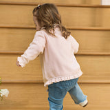 Dave&Bella Toddler Girls Sweet Pink Cotton Lightweight Casual Sweater Cardigans