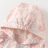 Dave&Bella Toddler Girls Sweet Pink Floral Outwear Hooded Lightweight Jackets