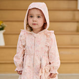 Dave&Bella Toddler Girls Sweet Pink Floral Outwear Hooded Lightweight Jackets