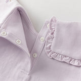 Dave&Bella Toddler Girls Flower Embroidery Comfortable Cotton T-shirt Tops