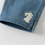 Dave&Bella Toddler Girls Fashion Denim Blue Straight-leg Jeans