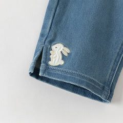 Dave&Bella Toddler Girls Fashion Denim Blue Straight-leg Jeans