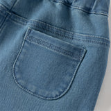 Dave&Bella Toddler Girls Fashion Denim Blue Straight-leg Jeans