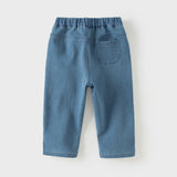 Dave&Bella Toddler Girls Fashion Denim Blue Straight-leg Jeans