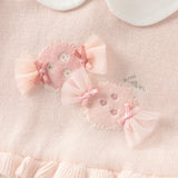 Dave&Bella Toddler Girls Cute Pink Long Sleeve Princess Mesh Dress
