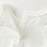Dave&Bella Toddler Girls Casual Beige Classic Long Sleeve Soft T-shirts