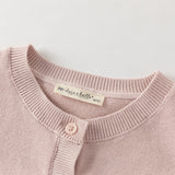 Dave&Bella Toddler Girls Adorable Grey Pink Long-sleeved Sweater Cardigans