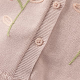 Dave&Bella Toddler Girls Adorable Grey Pink Long-sleeved Sweater Cardigans